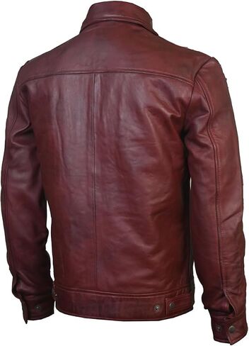 سترة جلدية للرجال - Lambskin Classic Classic Style Leather Justicets للرجال بني جلدي سترة للرجال in Kuwait