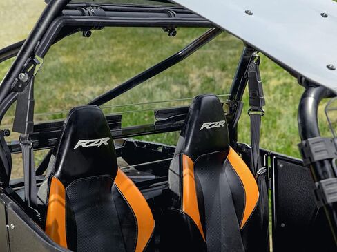 SuperATV Heafty-Duty Windshield لعام 2008-2014 Polaris RZR 800 (انظر التناسب) | 1/4 "ضوئي كثيف لبولي كربونات 250x أقوى من الزجاج | دافئ ، خالي من الحشرجة | in Saudi Arabia