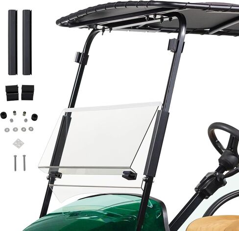 Profx Golf Cart Windshield متوافق مع Ezgo Txt | طية ملون لأسفل التصميم | يناسب طرز TXT 1995-2013 مع دعامات أمامية 3/4 بوصة | صنع في أمريكا in Kuwait