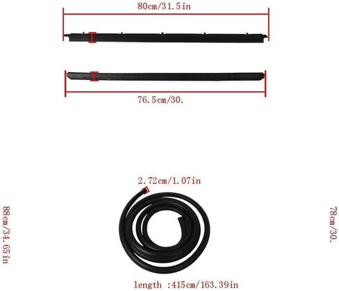 لـ Chevy for S10 1983-1993 & Blazer 1983-1994 ، لـ GMC for Jimmy 1992-1994 for Sonoma 1991-1993 for S15 Jimmy 1983-1991 Door Seal Kit Matte Black Rubber Left/Right Wss00932 167-0431 in Saudi Arabia