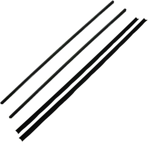 Inner & Outer Door Window Sweep Pair for Ford for Maverick Base 1970-1977 & Grabber 1975-1977 2 Dr 4 Piece Set 3810714308 in Saudi Arabia