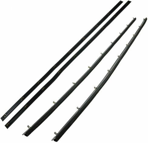 Inner & Outer Door Window Sweep Pair for Ford for Maverick Base 1970-1977 & Grabber 1975-1977 2 Dr 4 Piece Set 3810714308 in Saudi Arabia