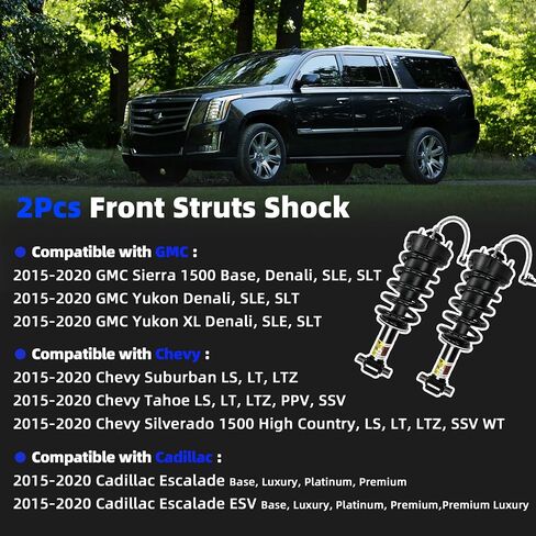19353951 580-435 2Pcs Front Struts Shock Absorber Assembly w/Magnetic with Electronic Suspension Compatible with 2007-2014 Cadillac Escalade Chevy Tahoe Suburban Gmc Yukon Sierra 1500 in Kuwait