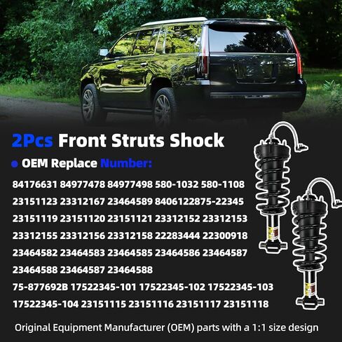 19353951 580-435 2Pcs Front Struts Shock Absorber Assembly w/Magnetic with Electronic Suspension Compatible with 2007-2014 Cadillac Escalade Chevy Tahoe Suburban Gmc Yukon Sierra 1500 in Kuwait