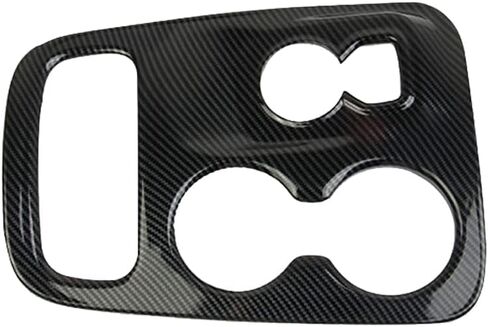 Center Console Gear Shift Panel Cover Trim, ABS Carbon Fiber Grain Center Console Cup Holder Frame Trim, Compatible with Dodge 2014-2017 Durango in Saudi Arabia