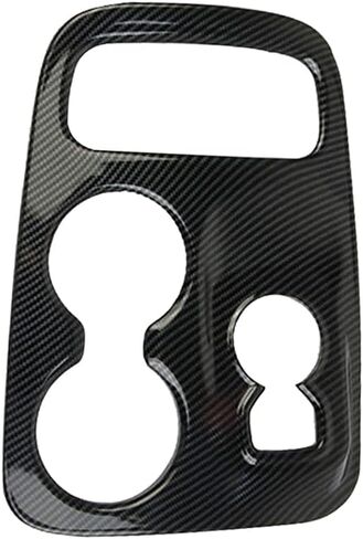 Center Console Gear Shift Panel Cover Trim, ABS Carbon Fiber Grain Center Console Cup Holder Frame Trim, Compatible with Dodge 2014-2017 Durango in Saudi Arabia