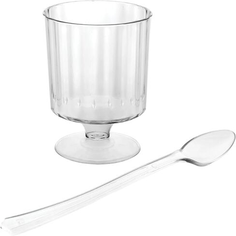 Party Essentials Plastic 1 Piece Wine Glasses, 40 Count (Pack of 1), Clear in Saudi Arabia