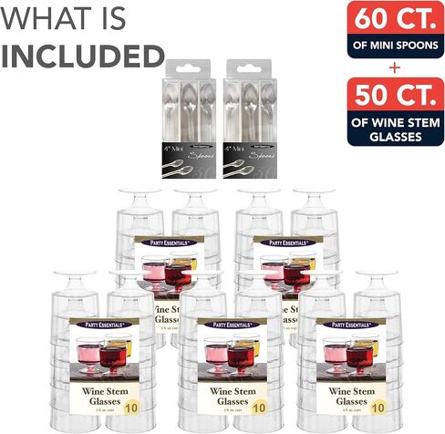 Party Essentials Plastic 1 Piece Wine Glasses, 40 Count (Pack of 1), Clear in Saudi Arabia