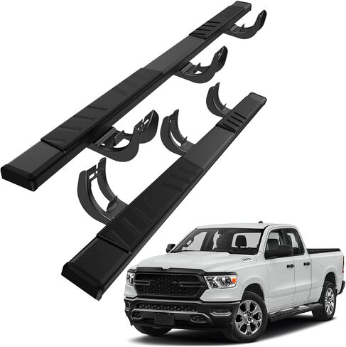 SCITOO Nerf Bar Running Board Side Step Fit for 2009-2022 for Dodge Ram 1500 2500 3500 Crew Cab 4.52 inch Stainless Steel,ABS Plastic Step Bars in Kuwait
