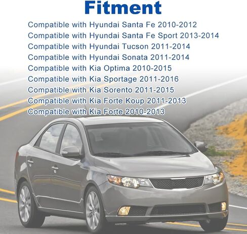 مجموعة موتر حزام السربنتين مع بكرة العاطل متوافقة مع Hyundai Santa Fe Sport Tucson Sonata Kia Optima Sportage Sorento Forte 2010-2016 استبدال 6pk2125 25281-25000 2528125000 in Saudi Arabia
