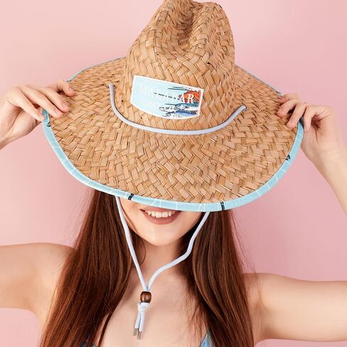 Malabar Hat Fabric Pattern Print Straw Sunhat Men & Women in Kuwait