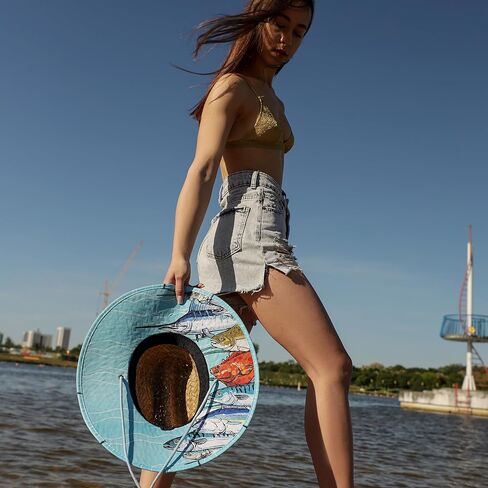 Malabar Hat Fabric Pattern Print Straw Sunhat Men & Women in Kuwait