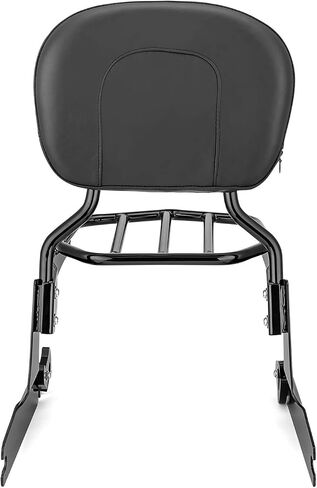 Wsays Passenger Backrest Sissy Bar and Luggage Rack Fit 200mm Fender (Large Pad) Compatible with Harley Softail Fat Boy Night Train Cross Bones Springer Custom 2006-UP Gloss Black in Saudi Arabia