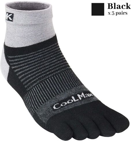 3 أزواج Coolmax Core Cushioned Lightweight Sport Toe الجوارب الجوارب ربع الجوارب in Kuwait