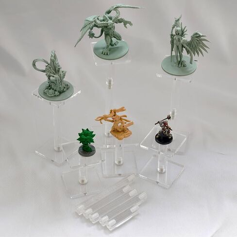 3pcs Combat Risers for Flying Miniatures, Adjustable Height Multi-Tiered Raised Platforms Flying Miniatures Combat Riser for Tabletop RPG and Board Games in Kuwait