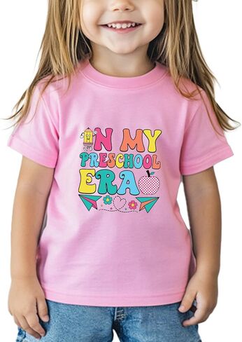 Toddler Kids First Day of Preschool Shirt Pre K Shirts for Girls Boys Hello Prek Tshirt Back to School Cotton Tee 2T 3T 4T in Saudi Arabia