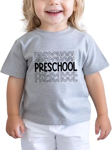 طفل الأطفال الصغار في اليوم الأول من قميص ما قبل المدرسة قبل القمصان k للفتيات يا فتي in Kuwait