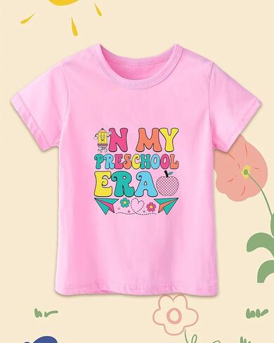 Toddler Kids First Day of Preschool Shirt Pre K Shirts for Girls Boys Hello Prek Tshirt Back to School Cotton Tee 2T 3T 4T in Saudi Arabia