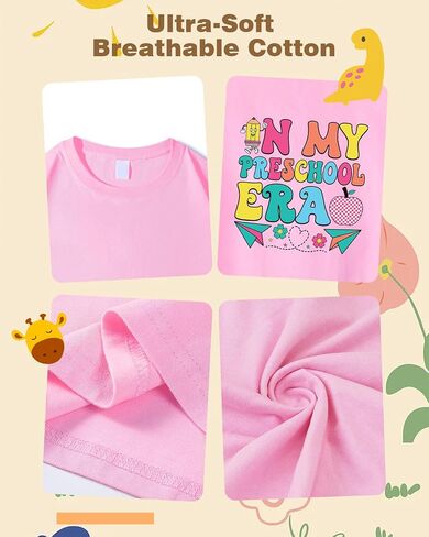 Toddler Kids First Day of Preschool Shirt Pre K Shirts for Girls Boys Hello Prek Tshirt Back to School Cotton Tee 2T 3T 4T in Saudi Arabia