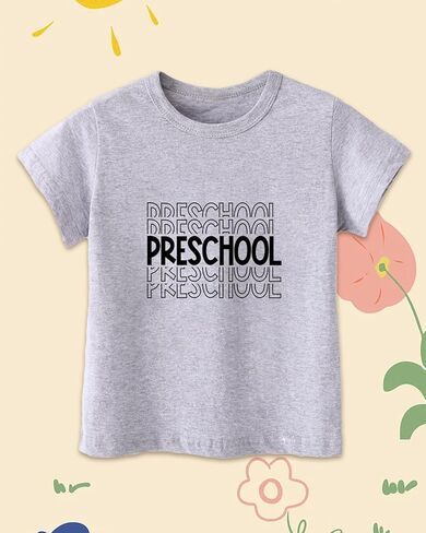 طفل الأطفال الصغار في اليوم الأول من قميص ما قبل المدرسة قبل القمصان k للفتيات يا فتي in Kuwait