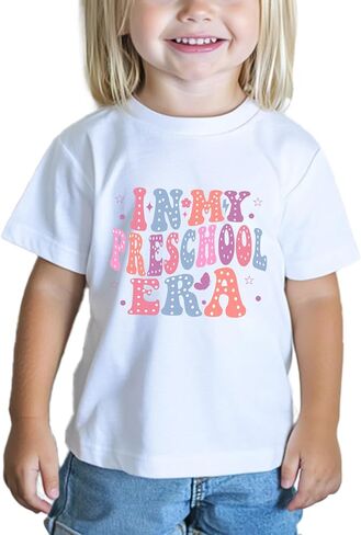 Toddler Kids First Day of Preschool Shirt Pre K Shirts for Girls Boys Hello Prek Tshirt Back to School Cotton Tee 2T 3T 4T in Saudi Arabia