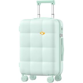 حمل على الأمتعة 22x14x9 شركة الطيران المعتمدة | 20 "حقيبة قشرة صلبة من البولي كربونات مع قفل TSA وعجلات الدوار 360 درجة (أسود) in Kuwait