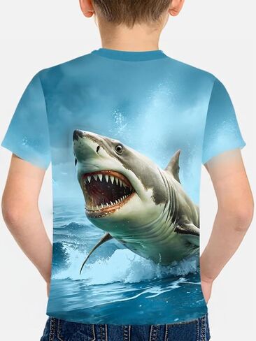 Frogwill Boys Girls Shirts 3D Graphic T-Shirt Neon Clothes Short Sleeve Animal Print Tee 5-13 Years in Kuwait