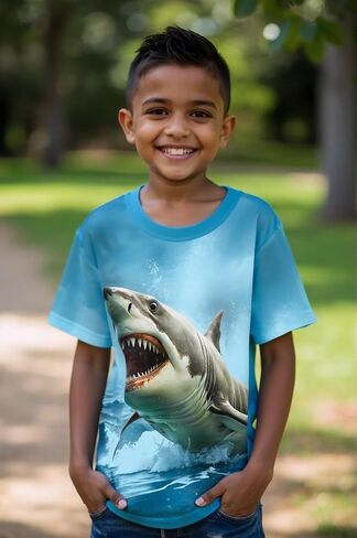 Frogwill Boys Girls Shirts 3D Graphic T-Shirt Neon Clothes Short Sleeve Animal Print Tee 5-13 Years in Kuwait