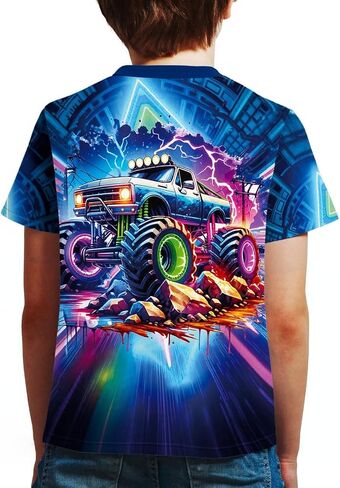 Frogwill Boys Girls Shirts 3D Graphic T-Shirt Neon Clothes Short Sleeve Animal Print Tee 5-13 Years in Kuwait
