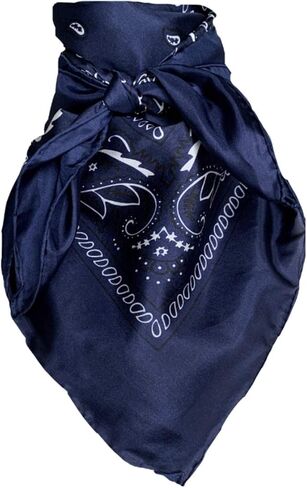 Wyoming Traders 20" Equestrian Horse Reining 100% Silk Cowboy Bandana Wild Rag Scarf XSmall Mini in Saudi Arabia