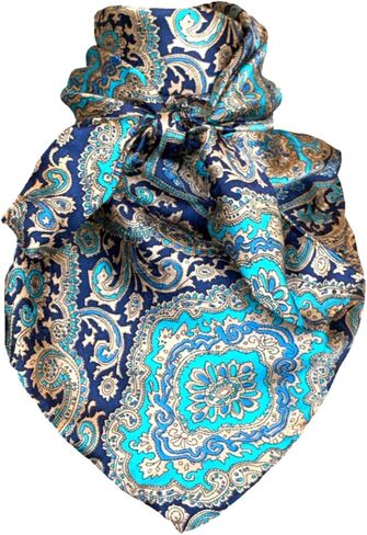 Wyoming Traders 20" Equestrian Horse Reining 100% Silk Cowboy Bandana Wild Rag Scarf XSmall Mini in Saudi Arabia