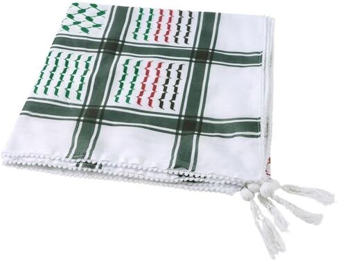 Xgopts العربية شيماغ مسلم Keffiyeh الرأس التفاف دبي ذكر عمامة الشال شال الشرق الأوسط الصحراء الإسلامية الالتفاف العربي الحجاب in Kuwait