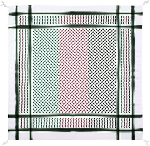 Xgopts العربية شيماغ مسلم Keffiyeh الرأس التفاف دبي ذكر عمامة الشال شال الشرق الأوسط الصحراء الإسلامية الالتفاف العربي الحجاب in Kuwait