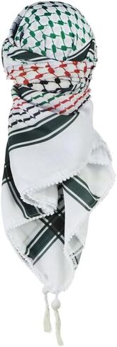 Xgopts العربية شيماغ مسلم Keffiyeh الرأس التفاف دبي ذكر عمامة الشال شال الشرق الأوسط الصحراء الإسلامية الالتفاف العربي الحجاب in Kuwait