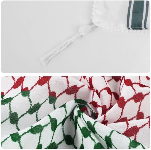 Xgopts العربية شيماغ مسلم Keffiyeh الرأس التفاف دبي ذكر عمامة الشال شال الشرق الأوسط الصحراء الإسلامية الالتفاف العربي الحجاب in Kuwait