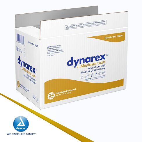 Dynarex Honey L-mesitran Soft Wound Healing Gel with Medical Grade Honey, 1.75 Ounces, 24 Count in Saudi Arabia