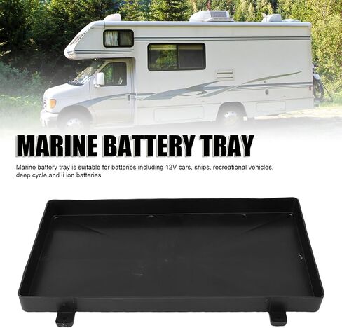صينية بطارية RV ، صينية حامل البطارية البحرية مع حزام معلقة ، حامل بطارية القوارب 12 فولت لبطارية 12V RV Automotive Trailer Battery (حجم كبير) in Kuwait