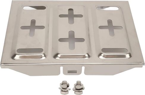 Battery Tray, Stainless Steel Sturdy Reliable Battery Mounting Tray with Fixing Screws Universal for Car, 7.6 x 11.2 inch in Saudi Arabia