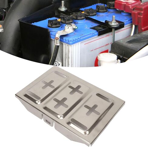 Battery Tray, Stainless Steel Sturdy Reliable Battery Mounting Tray with Fixing Screws Universal for Car, 7.6 x 11.2 inch in Saudi Arabia