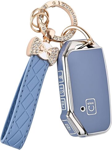 لغطاء KIA Key Fob - 5 زر CASE CASE CASE CASE CASE مع سلسلة المفاتيح التي تناسب KIA K5 ، FORTE ، Sportage ، Soul ، Seltos ، Telluride ، Sorento ، Niro (Pink) in Kuwait