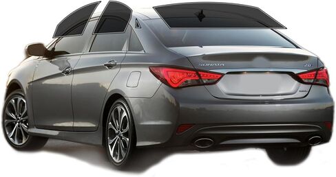 Precut Windows Tint Film All Sides Cars Sun Flocking Protection Privacy Anti Shatter Glass 2 Ply Film أي مجموعة تينت للظلال لـ Hyundai Sonata 2011-2014 in Kuwait