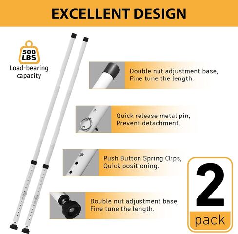 1 Pack Sliding Door Security Bar, Window Security Bar, Adjustable Door & Window stoppers Security, Upgrade Security for Home, Travel, Dorm in Kuwait