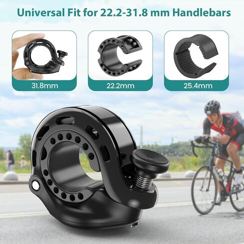Bike Bell, Aluminum Alloy Bicycle Bells for Adults Kids Max 110 dB, Bike Horn Fit 22.2-31.8 mm Handlebar for Mountain Road Bike Scooter Ebike in Saudi Arabia