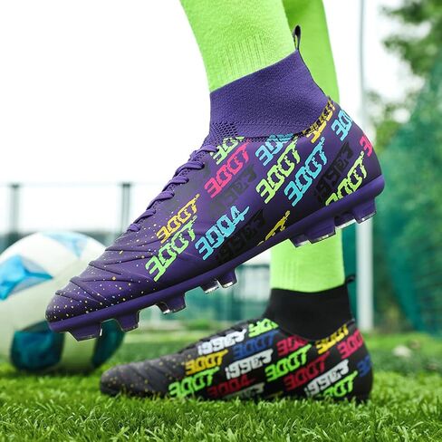 MAUGELY Men's Cleats Firm Ground Soccer Shoes Athletic Lightweight Running Outdoor Turf Comfortable Training Football Shoes in Kuwait