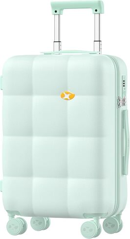 حمل على الأمتعة 22x14x9 شركة الطيران المعتمدة | 20 "حقيبة قشرة صلبة من البولي كربونات مع قفل TSA وعجلات الدوار 360 درجة (أسود) in Kuwait