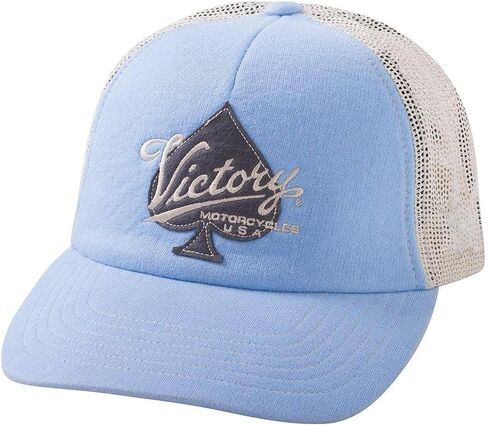 Victory Motorcycle New OEM Women's Blue Spade Trucker Cap Hat, 2864336 in Saudi Arabia