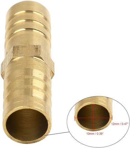 X AUTOHAUX 14mm Brass Barb Hose Fitting Straight Connector Adaptor for Air Water Gas Oil in Saudi Arabia