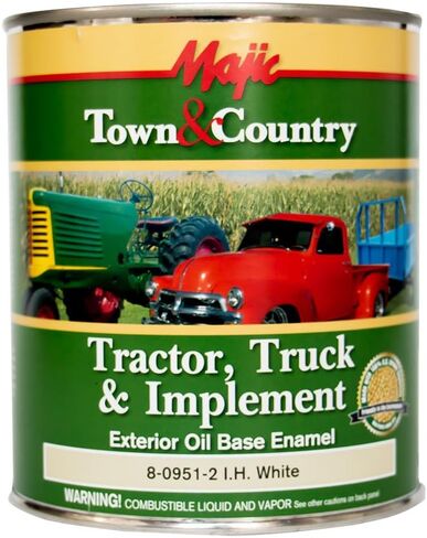 Majic Paints 8-0951-2 Town & Country Tractor ، Truck & Perfect Base Paint ، 1-Quart ، I.H. أبيض in Kuwait