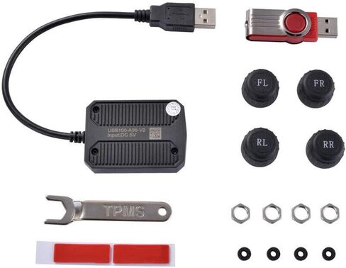 مراقبة ضغط الإطارات Shkalacar TPMS مع 4 أجهزة استشعار خارجية ، مراقبة الجهد Android مراقبة التنقل نظام الإنذار اللاسلكي TPMs لـ RV ، العربة ، مقطورة السفر والمقطورة in Saudi Arabia