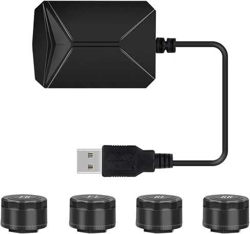 مراقبة ضغط الإطارات Shkalacar TPMS مع 4 أجهزة استشعار خارجية ، مراقبة الجهد Android مراقبة التنقل نظام الإنذار اللاسلكي TPMs لـ RV ، العربة ، مقطورة السفر والمقطورة in Saudi Arabia